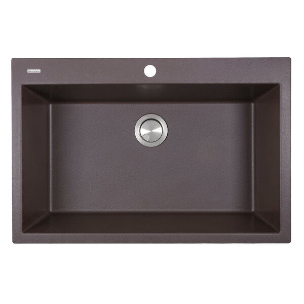 Nantucket Sinks 33-inch Dual-mount Granite Composite Sink in Brown PR3322-DM-BR - main